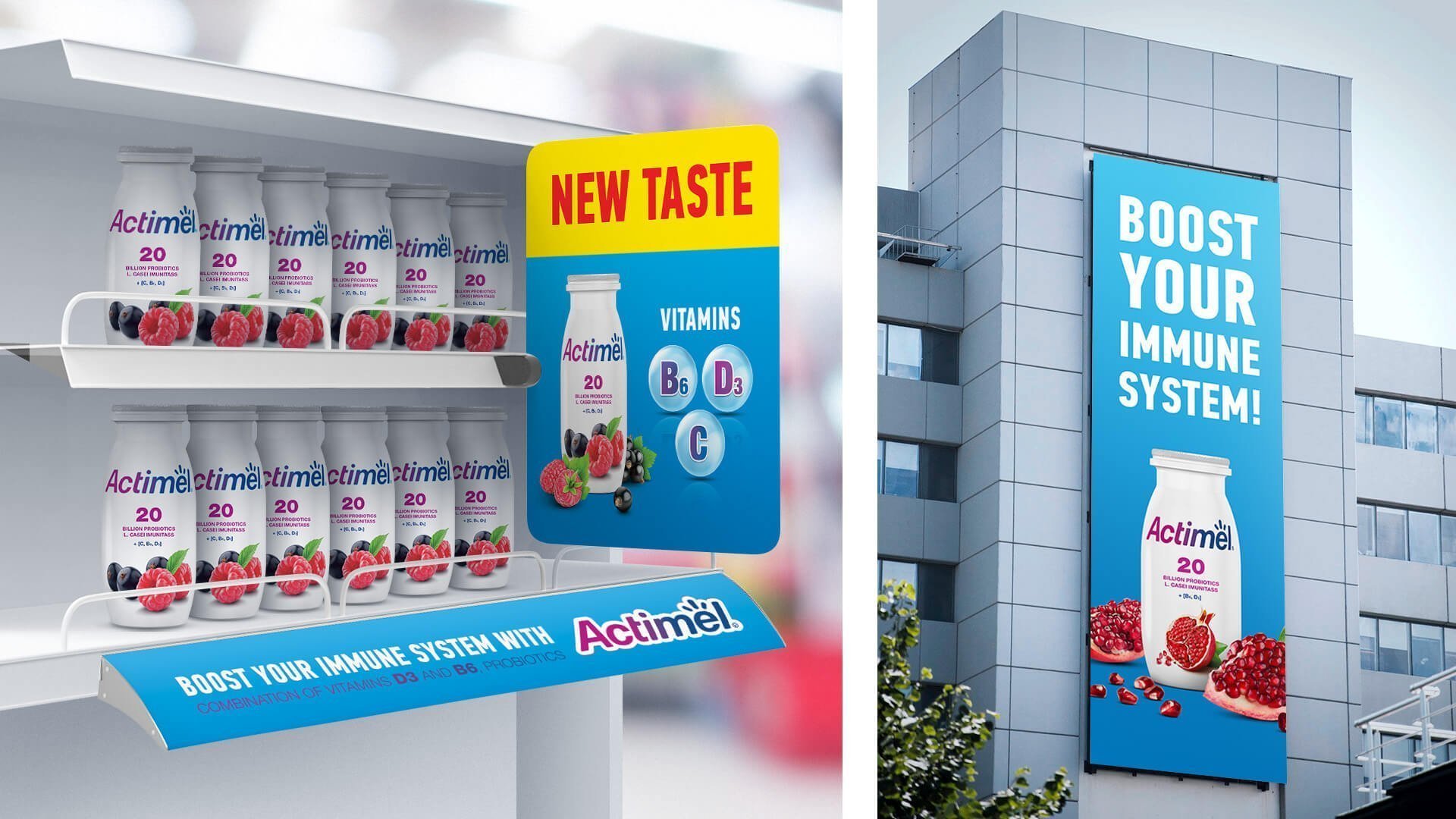 Actimel POS materials